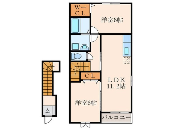 Pastorale　今古賀Ⅰの物件間取画像